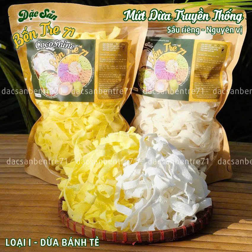 Mứt dừa non truyền thống HICOCO, vị sầu riêng và nguyên vị