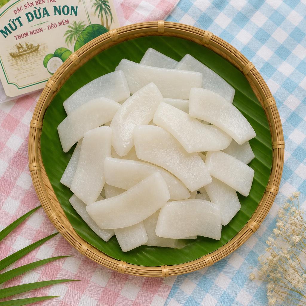 Mứt dừa non dạng miếng
